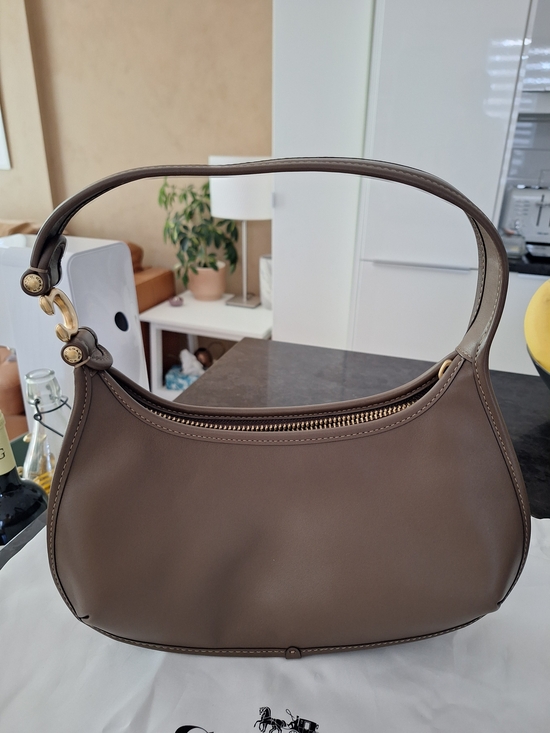 Coach Handbags - NWOT Coach Taupe Shoulder Bag Evie